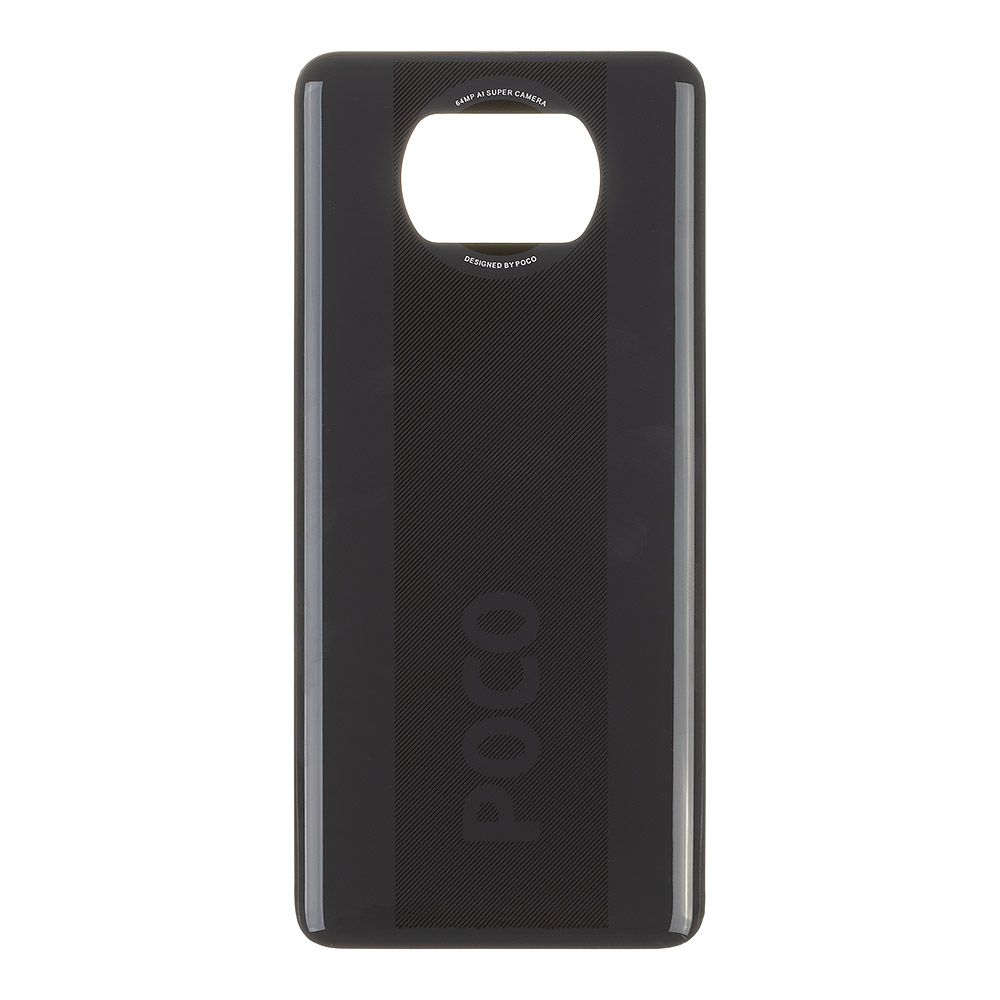 Задняя крышка для Xiaomi Poco X3/Poco X3 NFC (M2007J20CG)/Poco X3 Pro (M2102J20SG) (черный)
