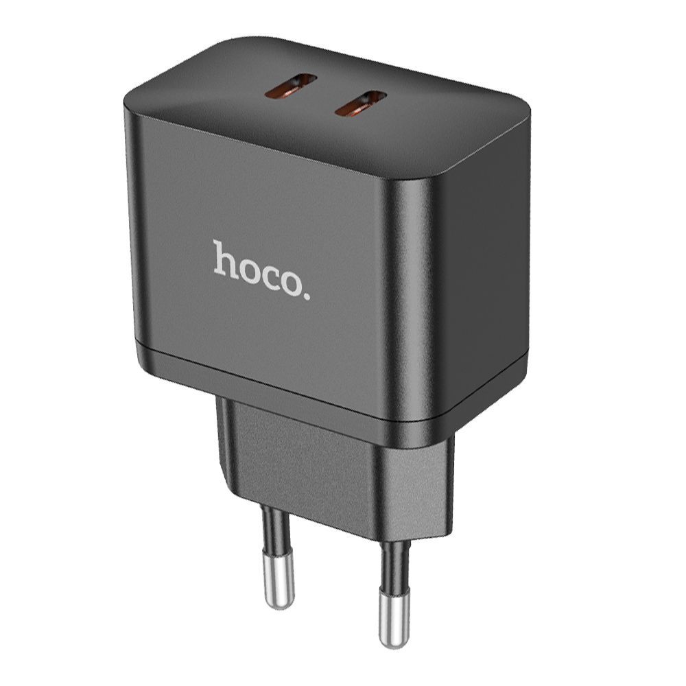 СЗУ HOCO N29 Triumph 2xUSB-C, 3А, PD35W, QC3.0, GaN (черный)