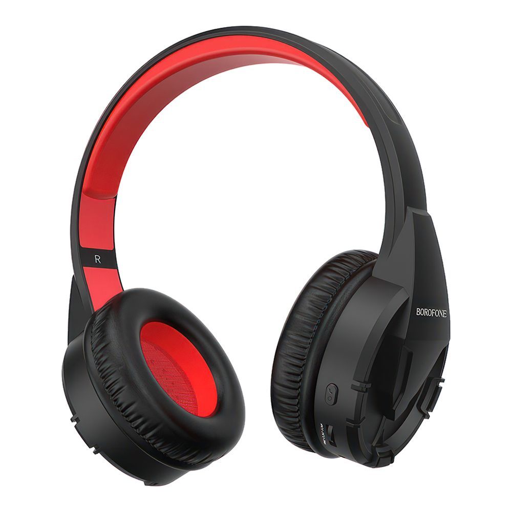 Bluetooth гарнитура BOROFONE BO10 Precious BT 5.0, накладная, громкость +/- (красный)