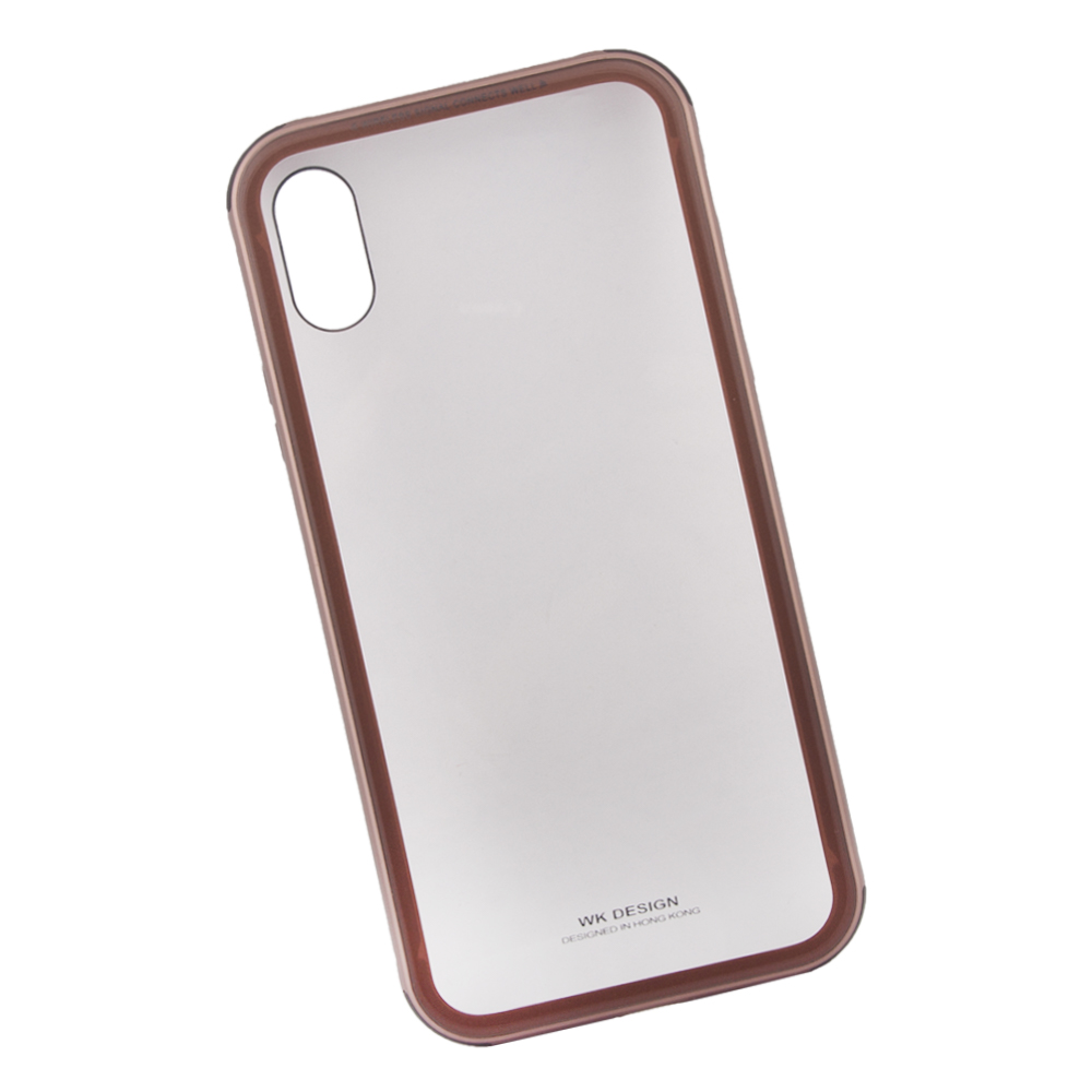 Чехол WK Kingkong для iPhone X/Xs стекло/металл (золотой)