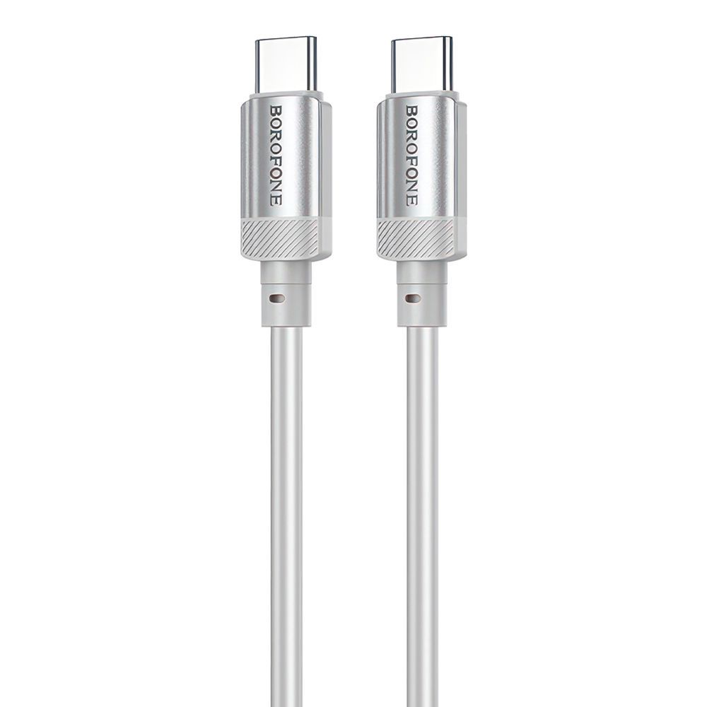 USB-C кабель BOROFONE BX108 Start Type-C, 3А, 60W, 1м, силикон (серый)