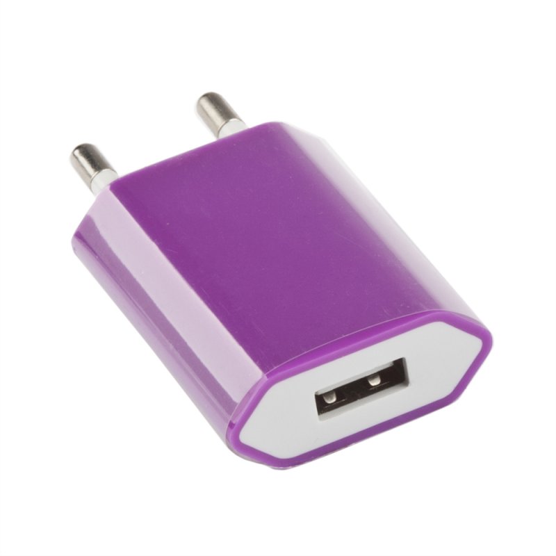 СЗУ "LP" с USB выходом 1А (сиреневый/коробка)