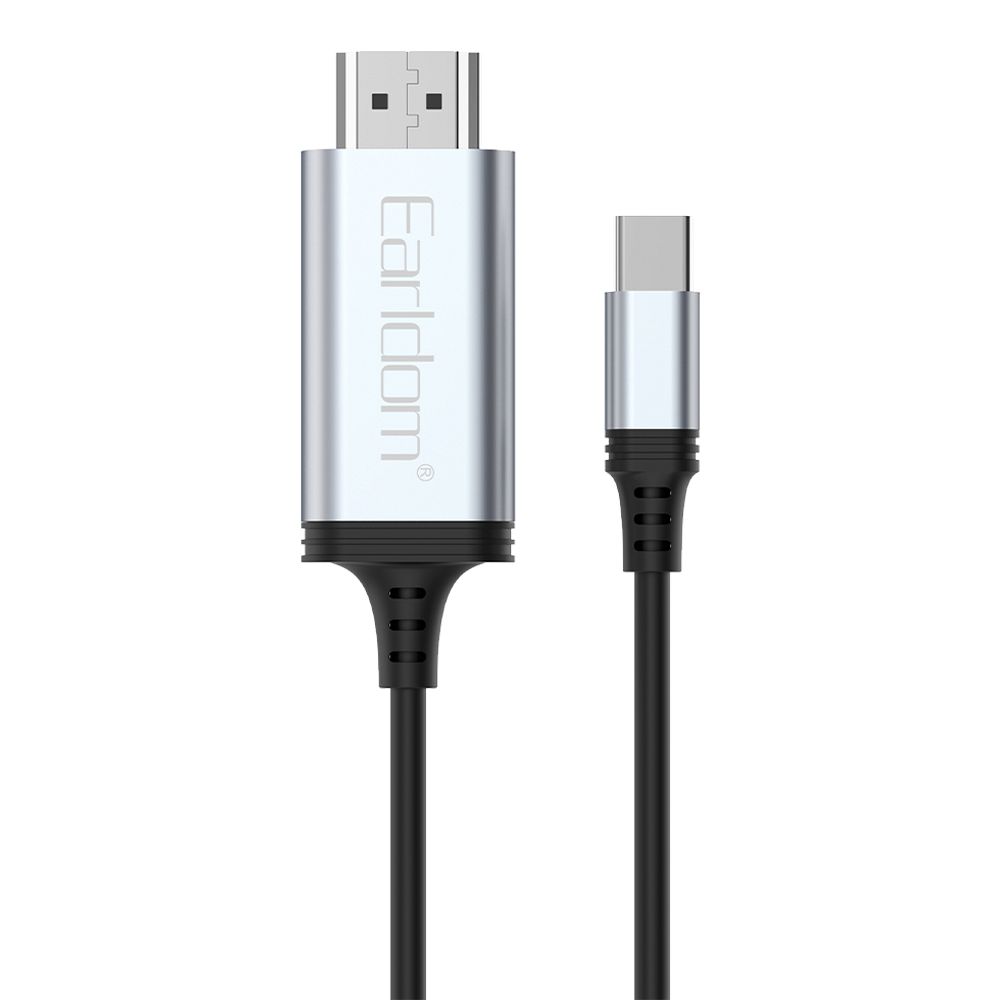HDMI кабель Earldom ET-W34 Type-C, 4K, TPE, 2м (черный)