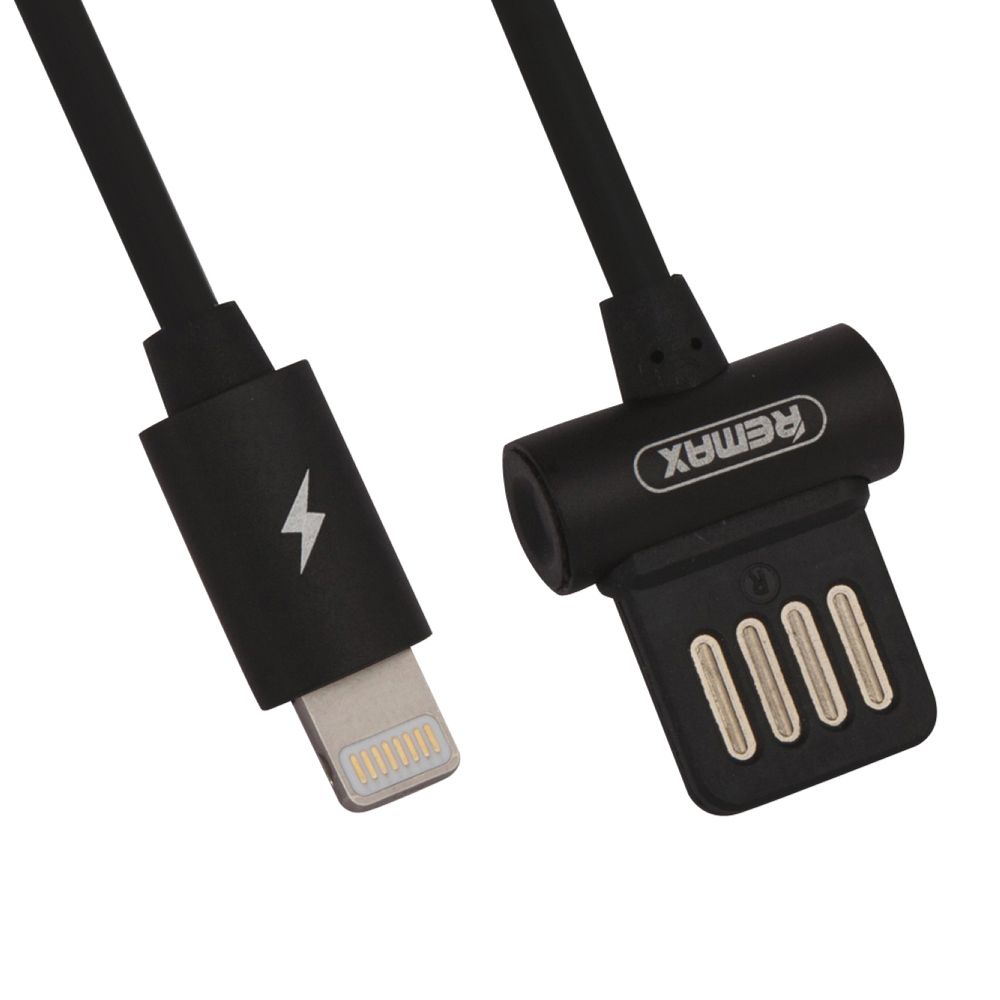 USB кабель REMAX RC-082i Waist Drum Lightning 8-pin, 1м, TPE (черный)