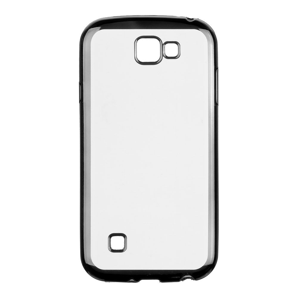 Силиконовый чехол "LP" для LG K3 TPU (прозрачный с черной хром рамкой) европакет