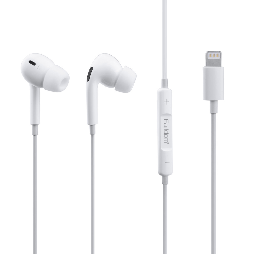 Гарнитура Earldom ET-E33 Lightning 8-pin, громкость +/-, внутриканальная, 1.2м (белый)