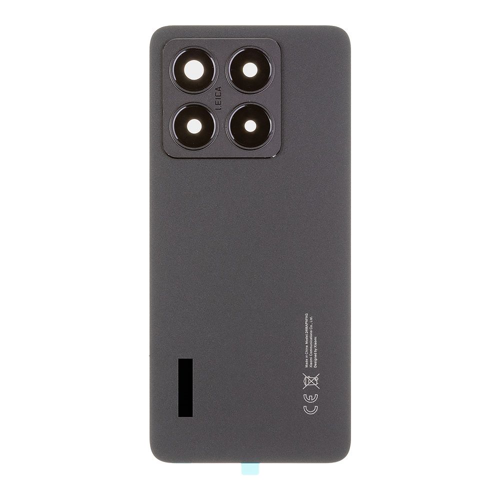 Задняя крышка для Xiaomi 14T (2406APNFAG) со стеклом камеры (черный)