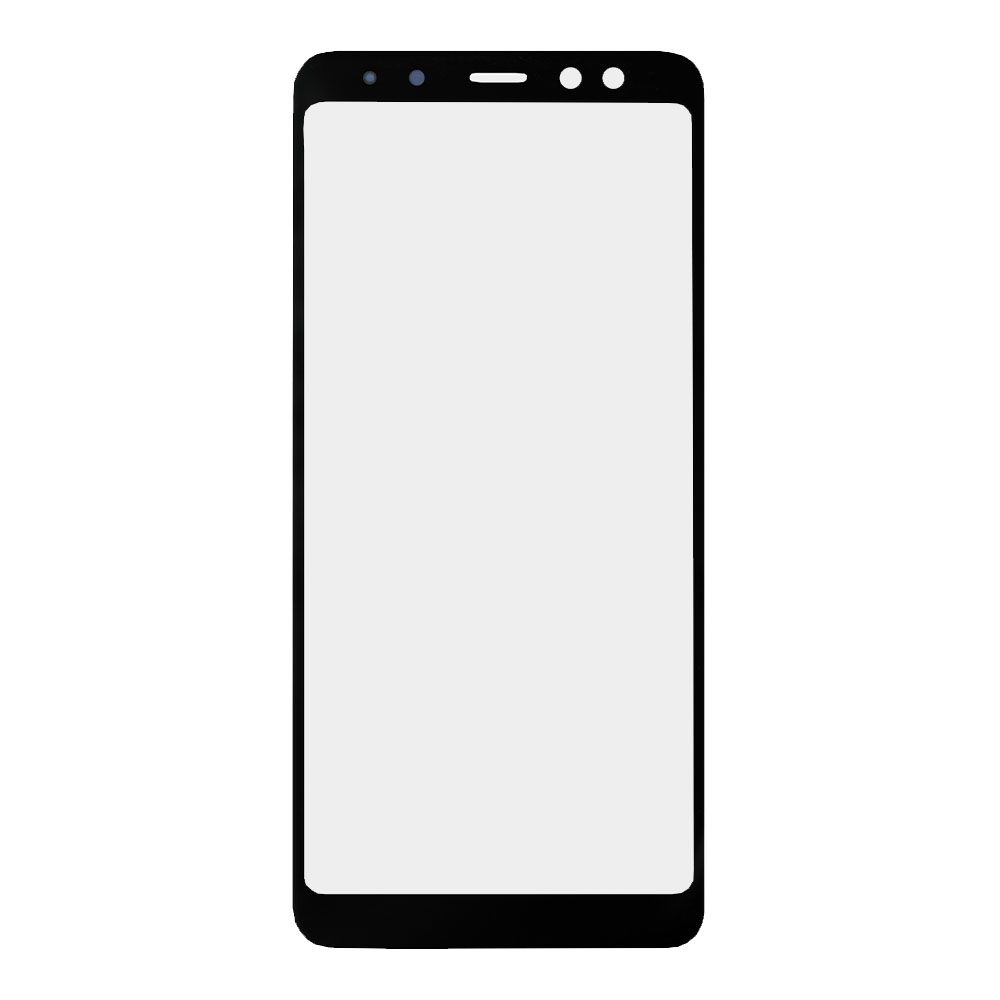 Стекло + OCA плёнка для переклейки Samsung A530F Galaxy A8 (2018) (черный)