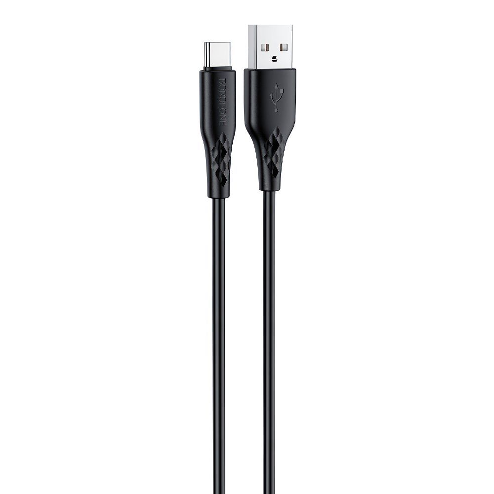 USB кабель BOROFONE BX48 Type-C, 3А, 1м, PVC (черный)