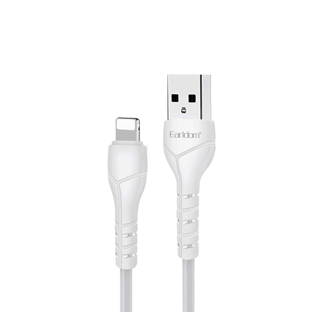 USB кабель Earldom EC-095I Lightning 8-pin, 2.4А, 1м, PVC (белый)