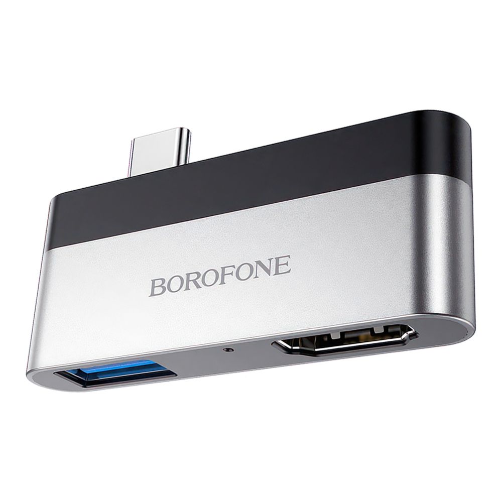 HDMI адаптер BOROFONE DH2 USB-C на USB3.0/HDMI (серебряный)