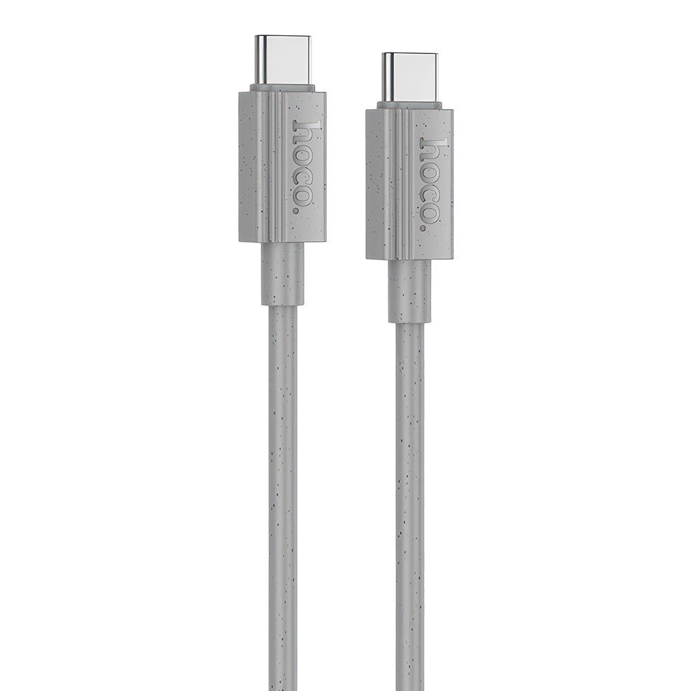 USB-C кабель HOCO X107 Favor Type-C, 3А, 60W, 1м, PVC (серый)