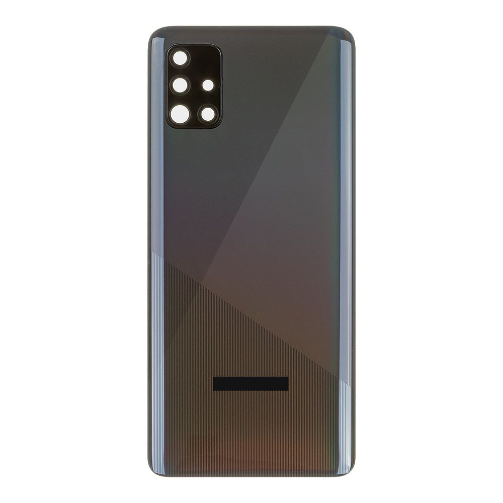 Задняя крышка для Samsung Galaxy A51 SM-A515F со стеклом камеры (черный)