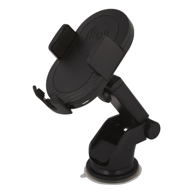 Держатель в авто с БЗУ Wireless Mobile Phone Holder Qi зарядка 10 Вт на стекло/воздуховод (черный)