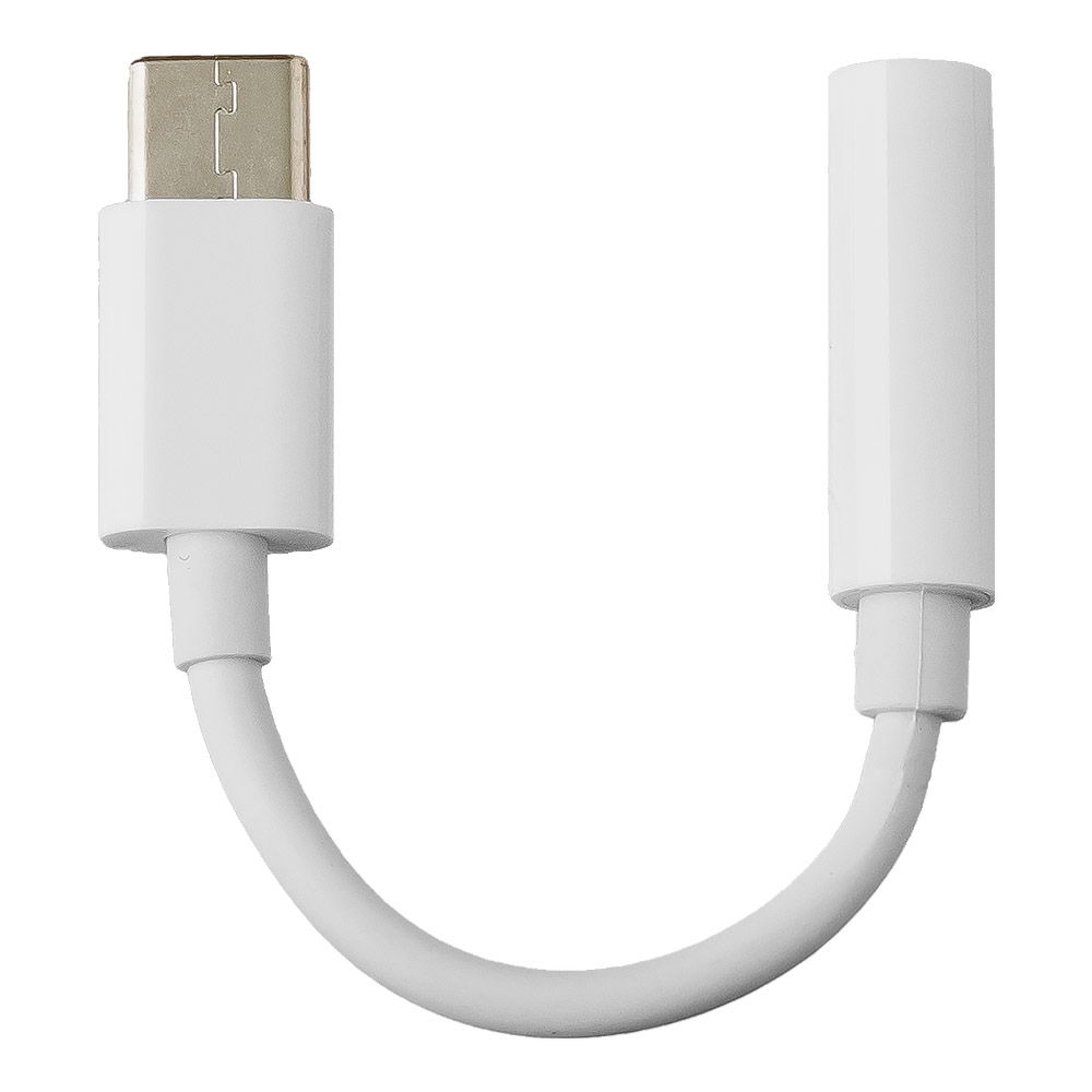 Аудио адаптер USB-C на 3.5мм, 0.1м (белый/коробка)