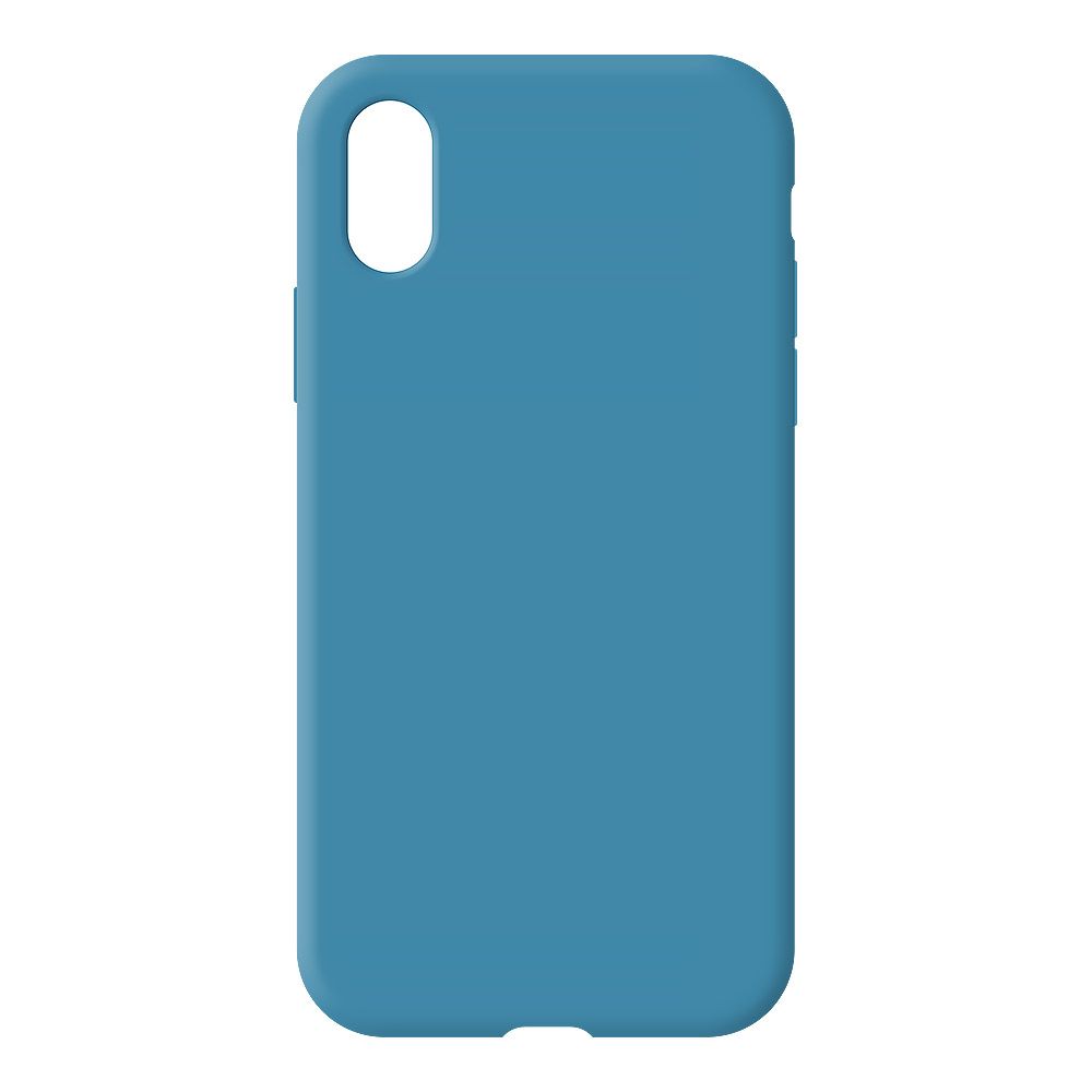 Силиконовый чехол для iPhone X/Xs "Silicone Case" (синий, блистер) 40
