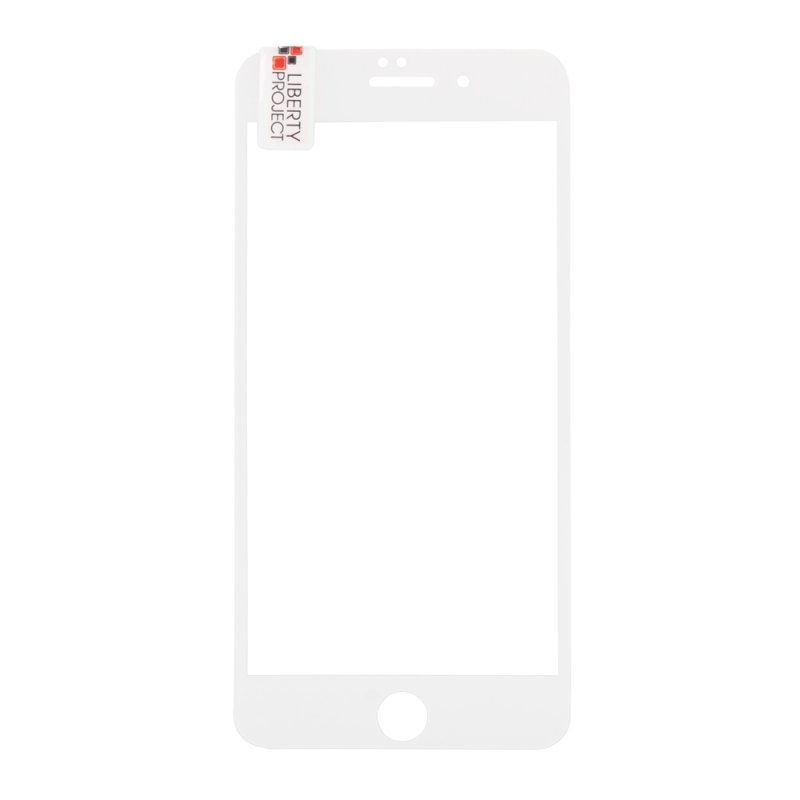 Защитное стекло "LP" для iPhone 8/7 Plus Tempered Glass 2,5D с рамкой 0,33 мм, 9H (ударопрочное/белое)