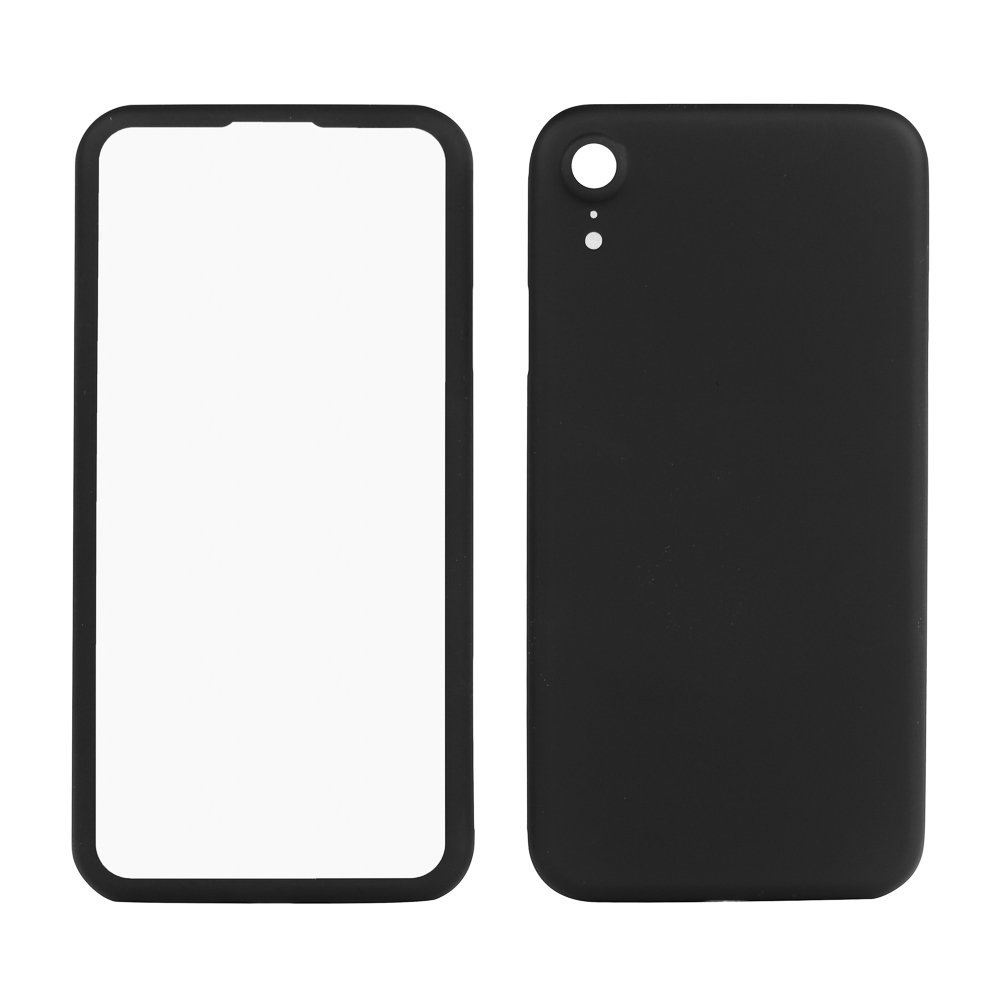 Защита 360° стекло + чехол для iPhone Xr (черный)