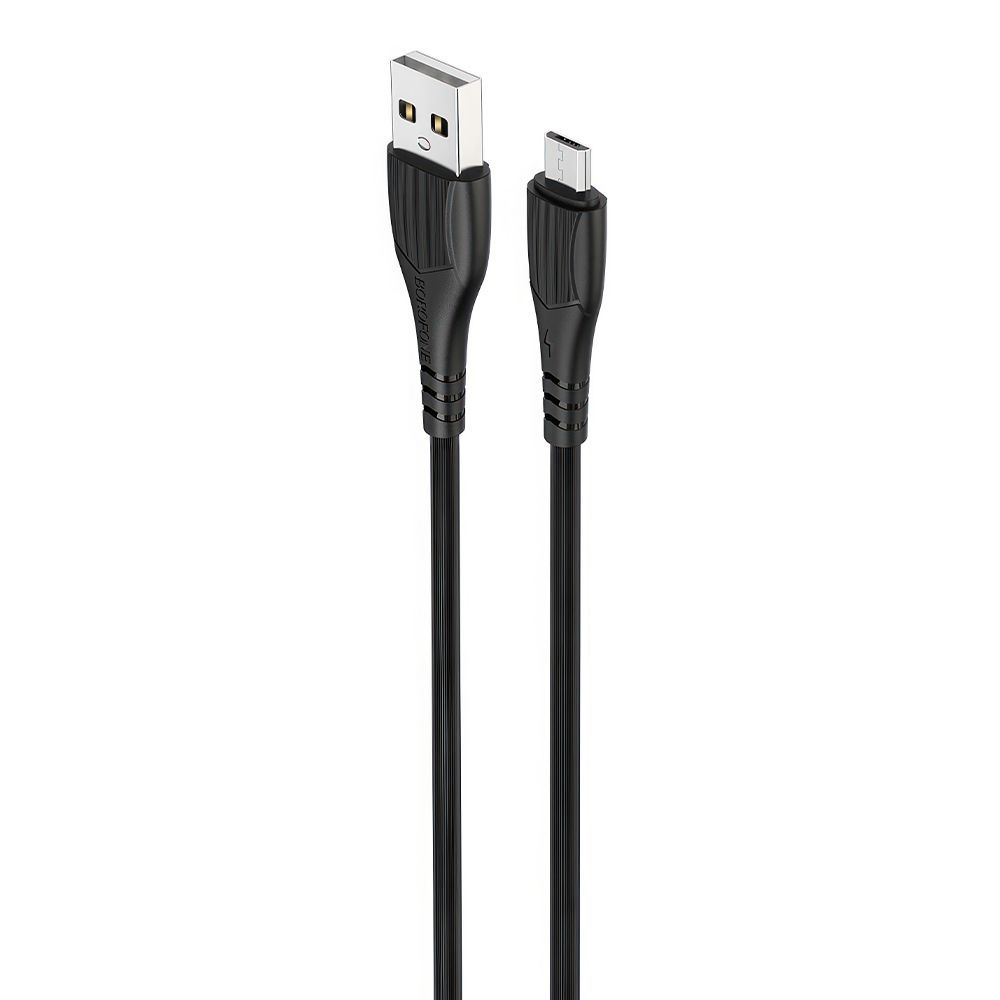 USB кабель BOROFONE BX37 Wieldy MicroUSB, 2.4А, 1м, PVC (черный)