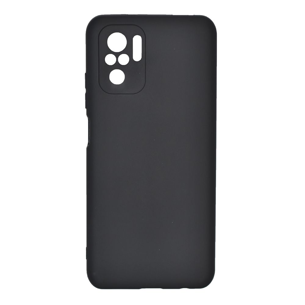 Силиконовый чехол "LP" для Xiaomi Redmi Note 10S TPU (черный непрозрачный) европакет