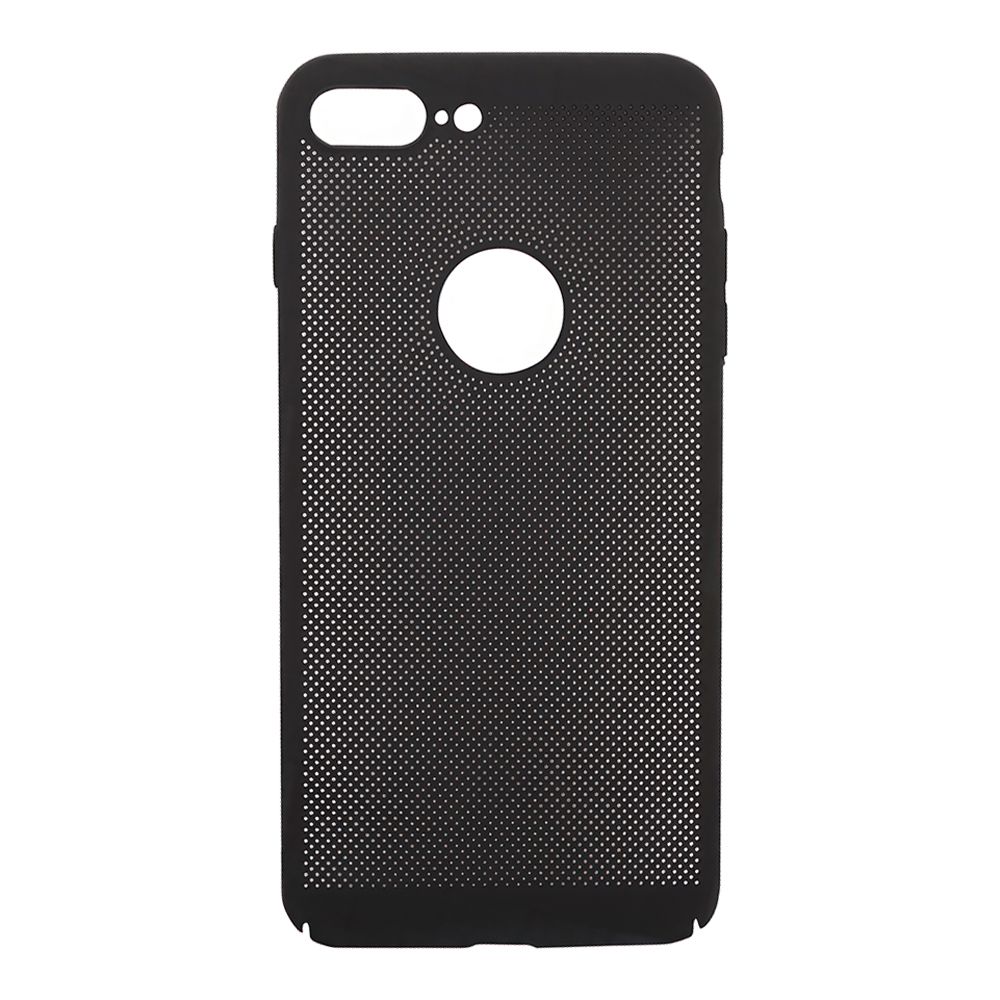 Защитная крышка "LP" для iPhone 8 Plus "Сетка" Soft Touch (черная) европакет