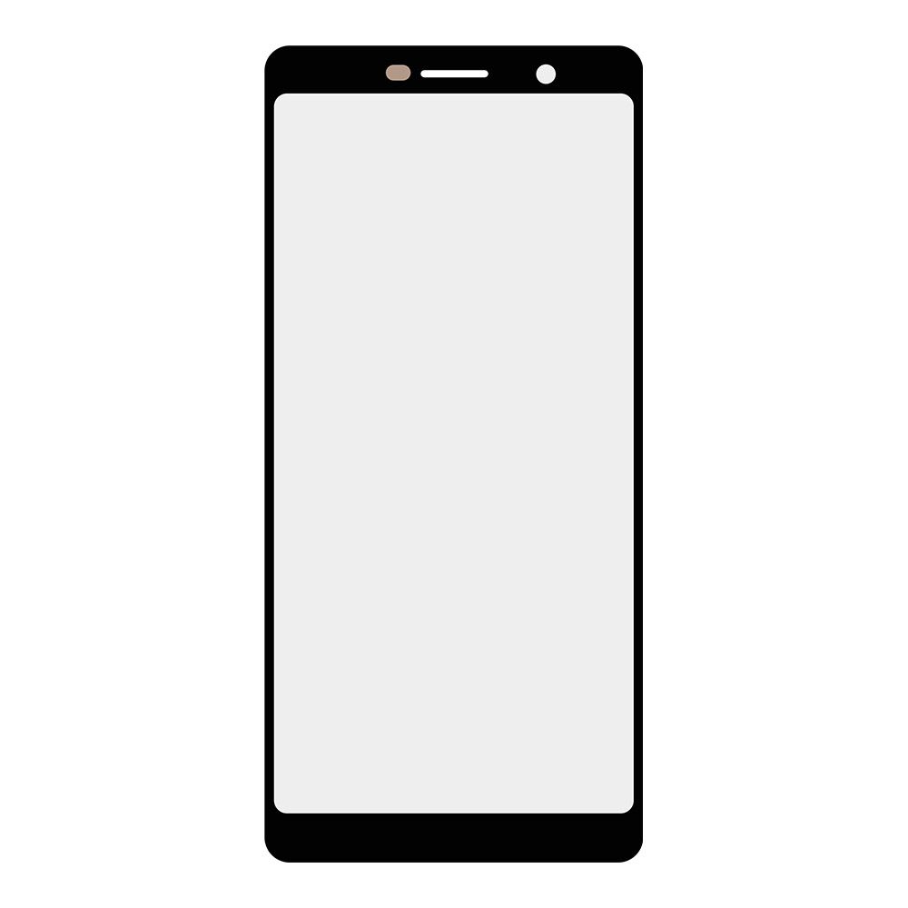 Стекло для переклейки Nokia 7 Plus (черный)