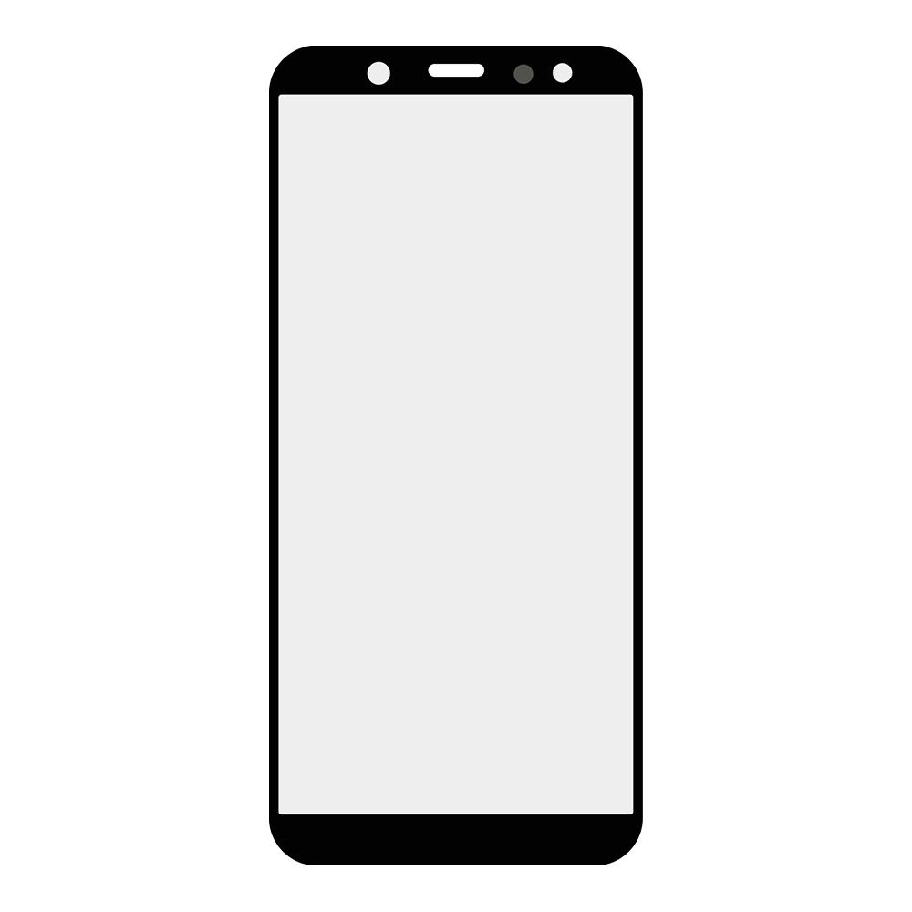 Стекло + OCA плёнка для переклейки Samsung A600F Galaxy A6 (2018) (черный)