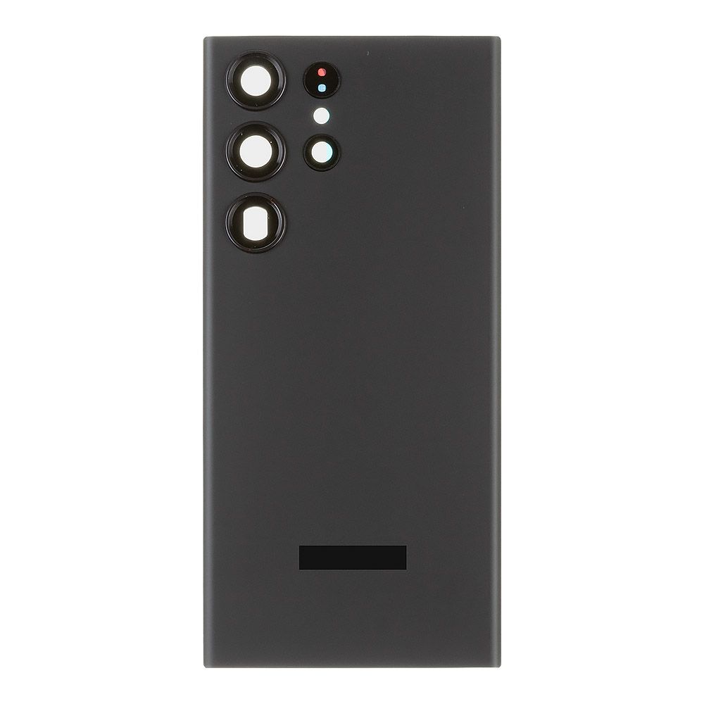 Задняя крышка для Samsung Galaxy S23 Ultra SM-S918B со стеклом камеры (черный)