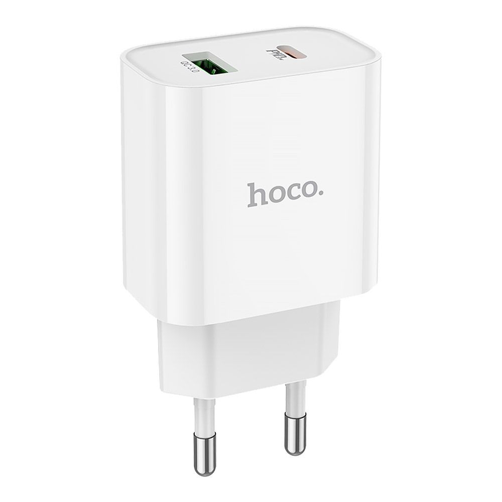 СЗУ HOCO C80A Plus Rapido 1xUSB, 1xUSB-C, 3А, PD20W, QC3.0 (белый)