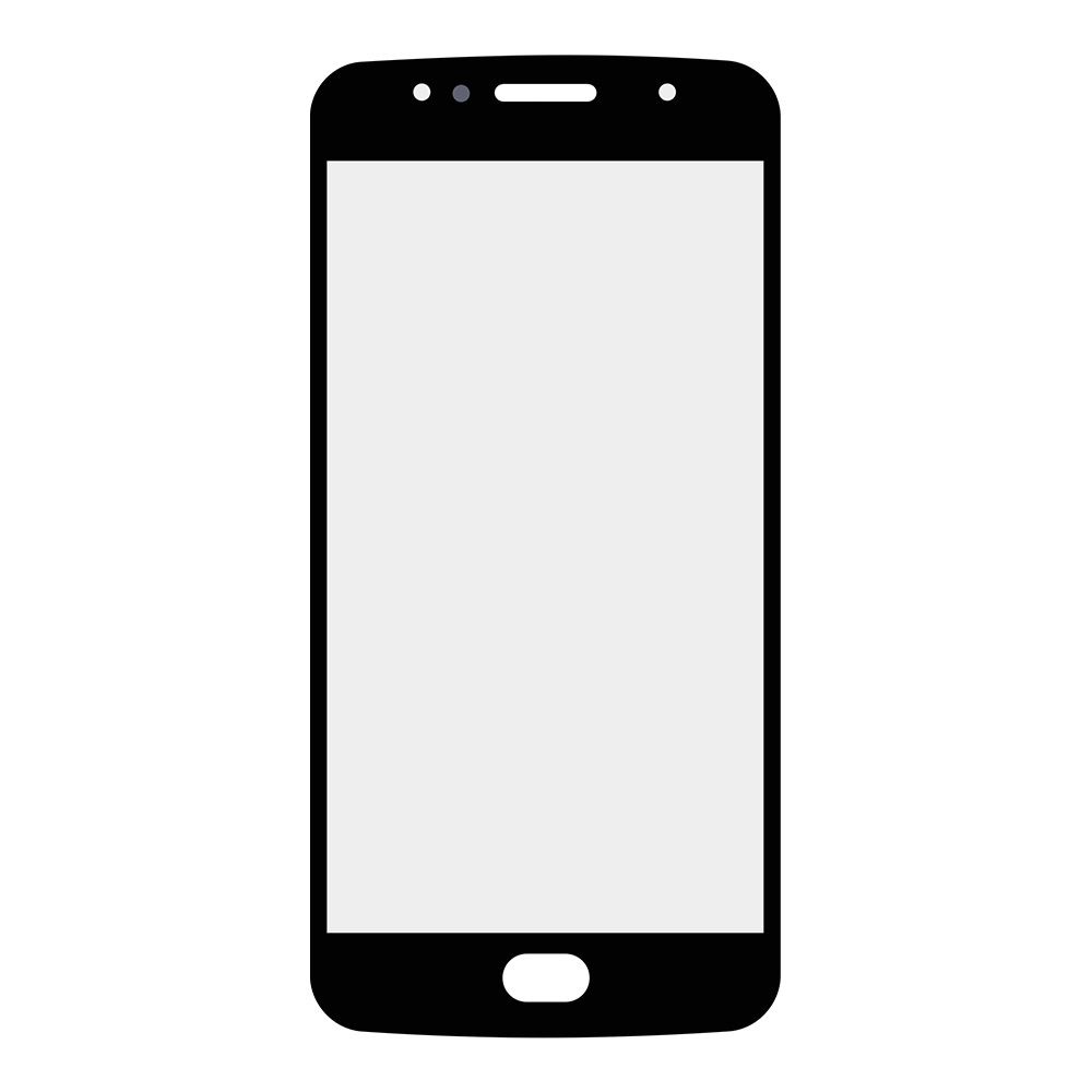 Стекло + OCA плёнка для переклейки Motorola Moto G5S  (черный)