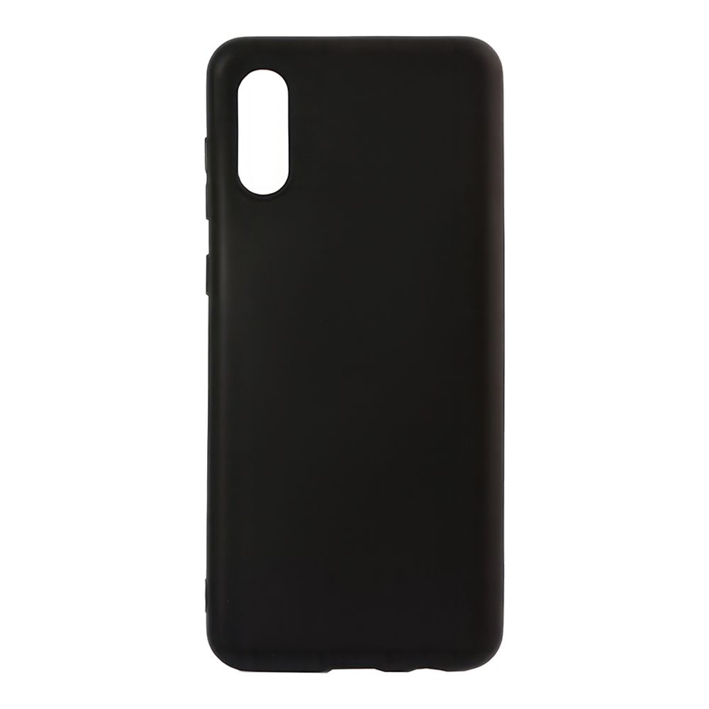 Силиконовый чехол "LP" для Samsung Galaxy A02 TPU (черный непрозрачный) европакет