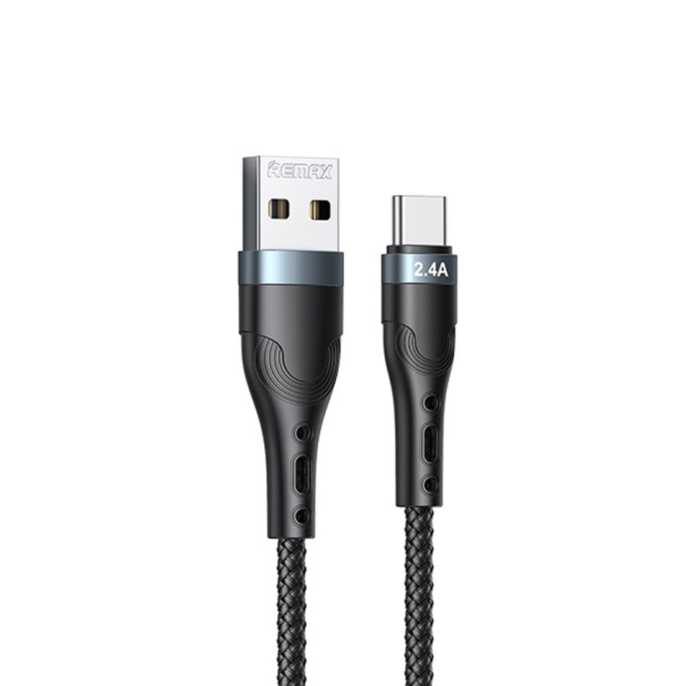 USB кабель REMAX RC-С006 Sailing Type-C, 2.4А, 1м, нейлон (черный)