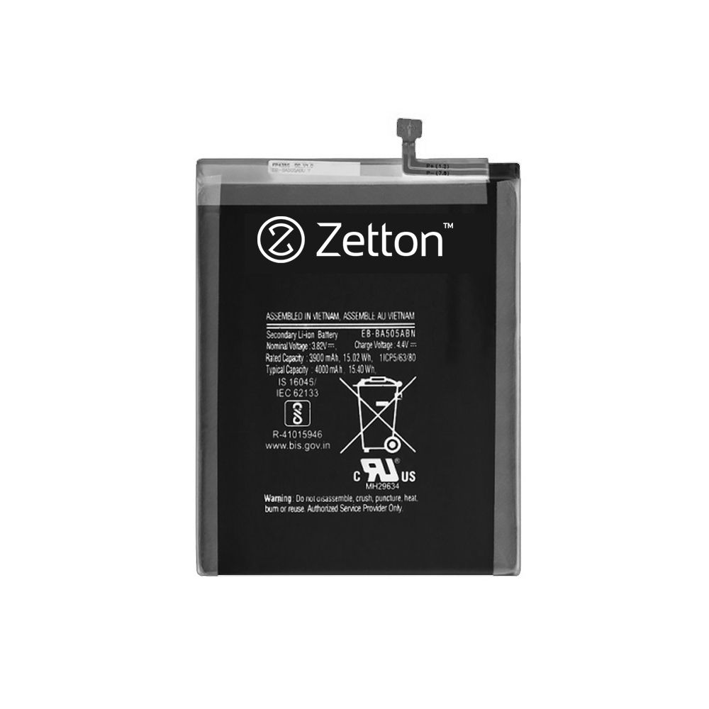 Аккумулятор (АКБ) Zetton для Samsung Galaxy A20 2019/A30 2019/A50 2019/A205/305/505 4000 mAh, Li-Ion аналог EB-BA505ABU