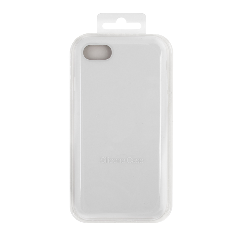 Силиконовый чехол "Silicone Case" для iPhone SE 2/8/7 (белый, блистер)