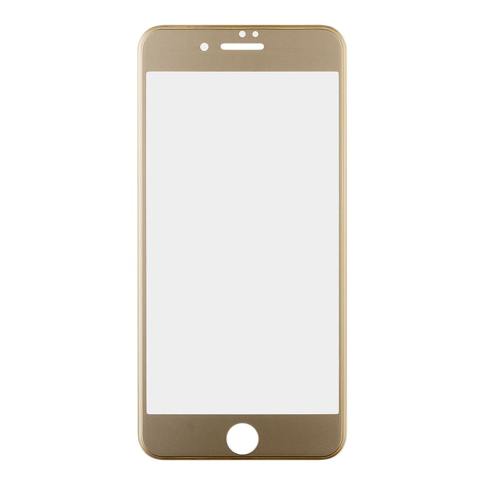 Защитное стекло "LP" для iPhone 8/7 Plus Tempered Glass 3D с рамкой 0,33 мм, 9H (ударопрочное/золотое)