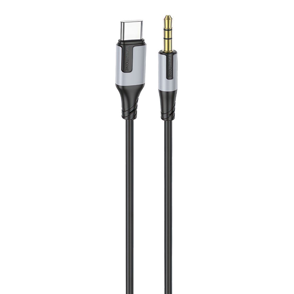 Аудиокабель BOROFONE BL19 Creator 3.5мм - USB-C, 1м, TPE (черный)