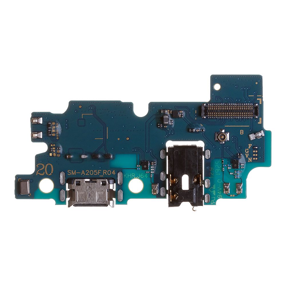 Шлейф/FLC Samsung Galaxy A20 SM-A205 на системный разъём/разъём гарнитуры/микрофон (оригинал)