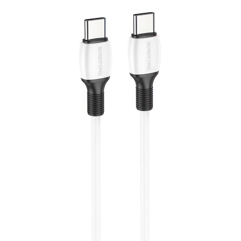 USB-C кабель BOROFONE BX84 Rise Type-C, 3А, 60W, 1м, PVC (белый)