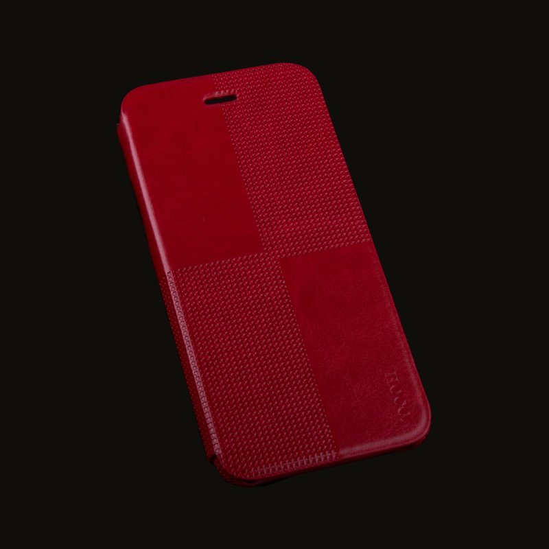 Чехол для iPhone 6/6s "HOCO" Crystal Fashion Folder раскладной кожаный (красный коробка)