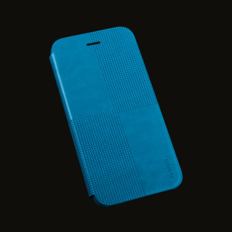 Чехол для iPhone 6/6s "HOCO" Crystal Fashion Folder раскладной кожаный (синий коробка)