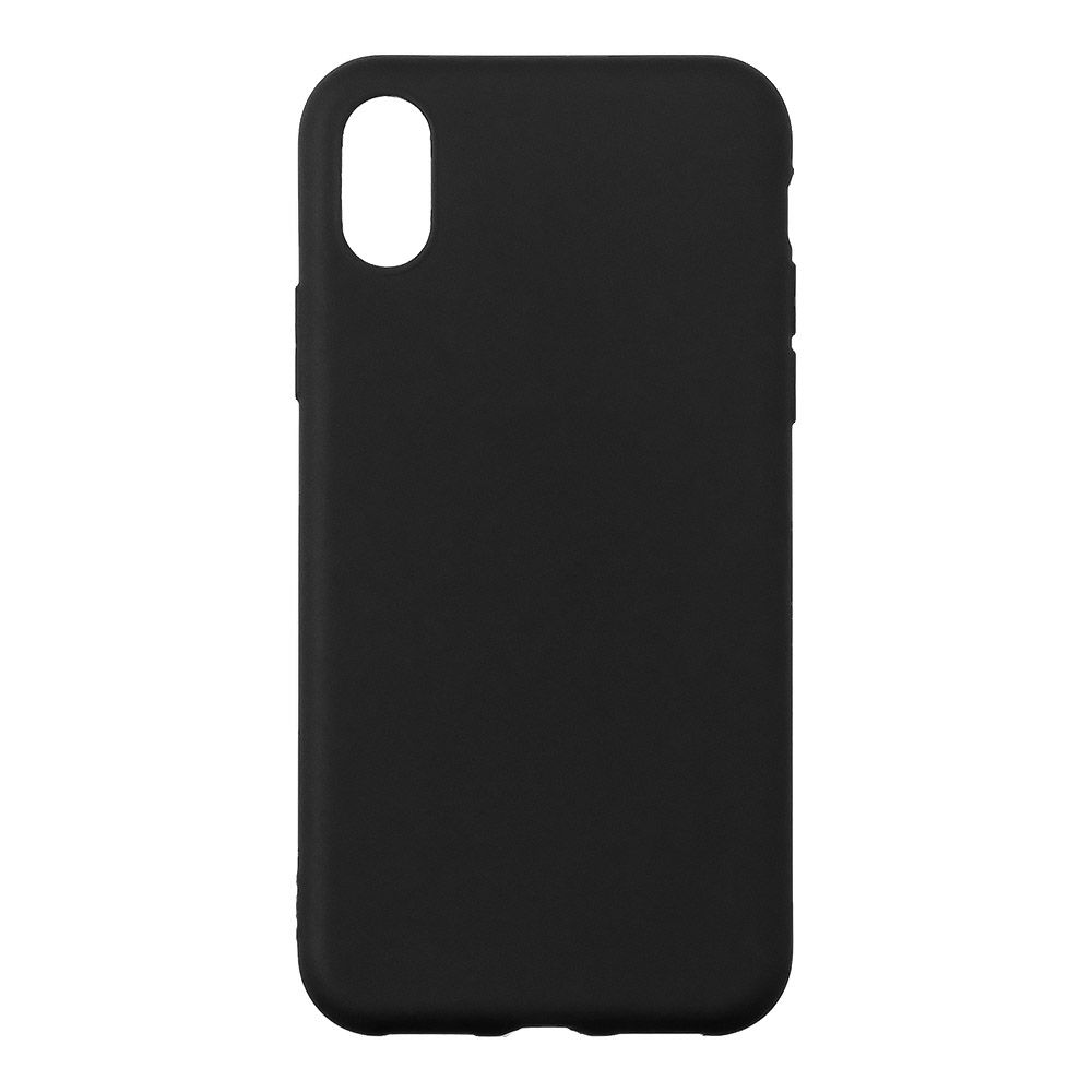 Силиконовый чехол "LP" для iPhone X/Xs TPU (черный непрозрачный) европакет