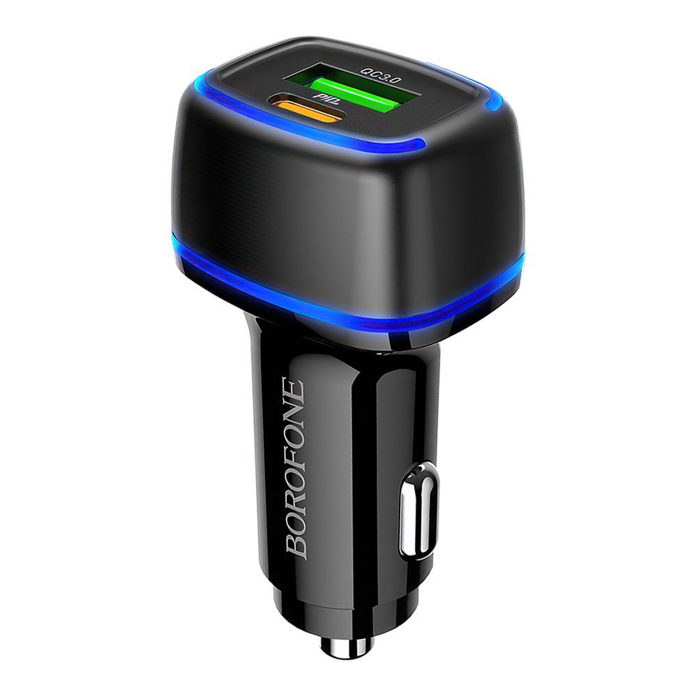 АЗУ BOROFONE BZ14A Mercury 1xUSB, 1xUSB-C, 3А, PD20W, QC3.0, LED (черный)