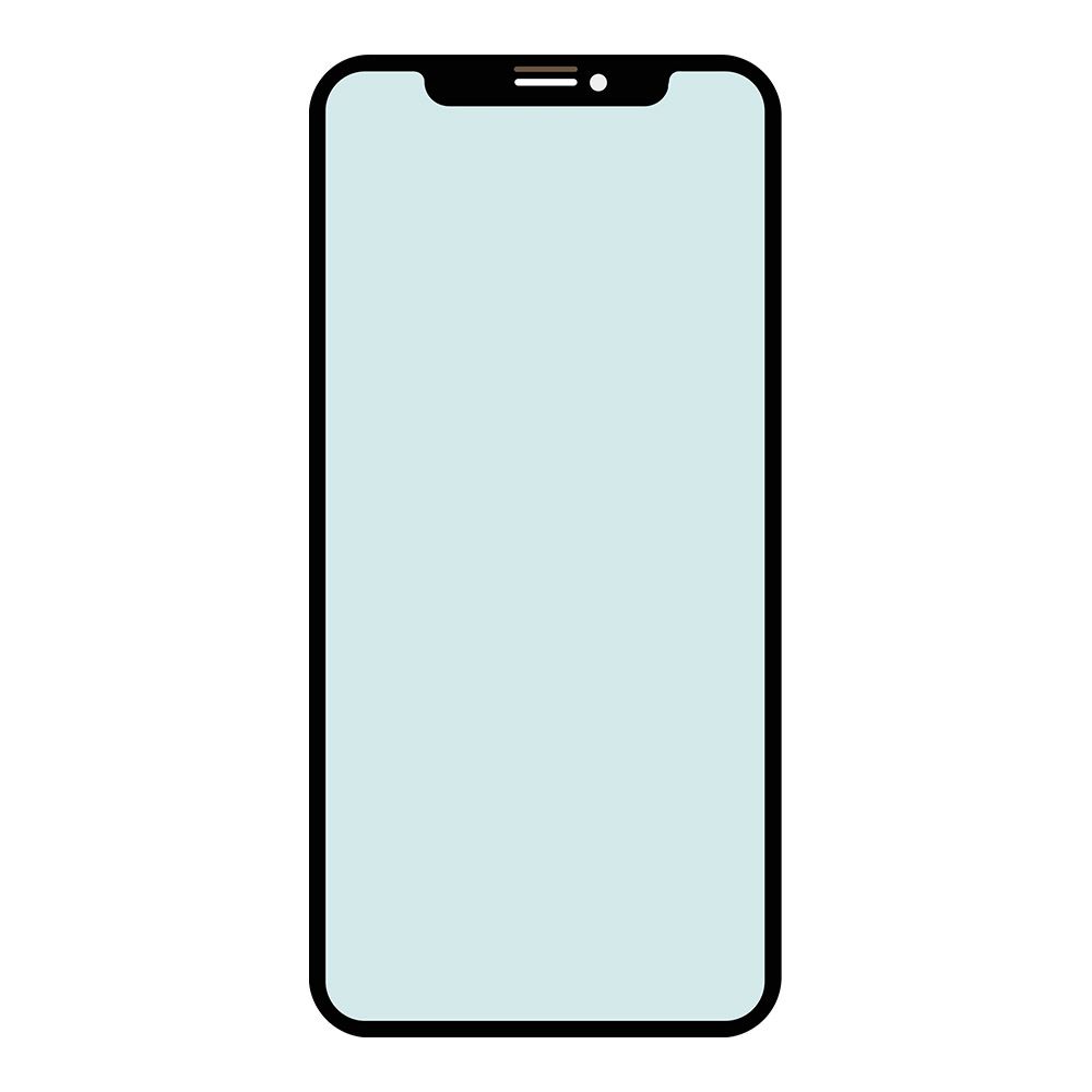 Стекло для переклейки  iPhone X\XS (черный) оригинал