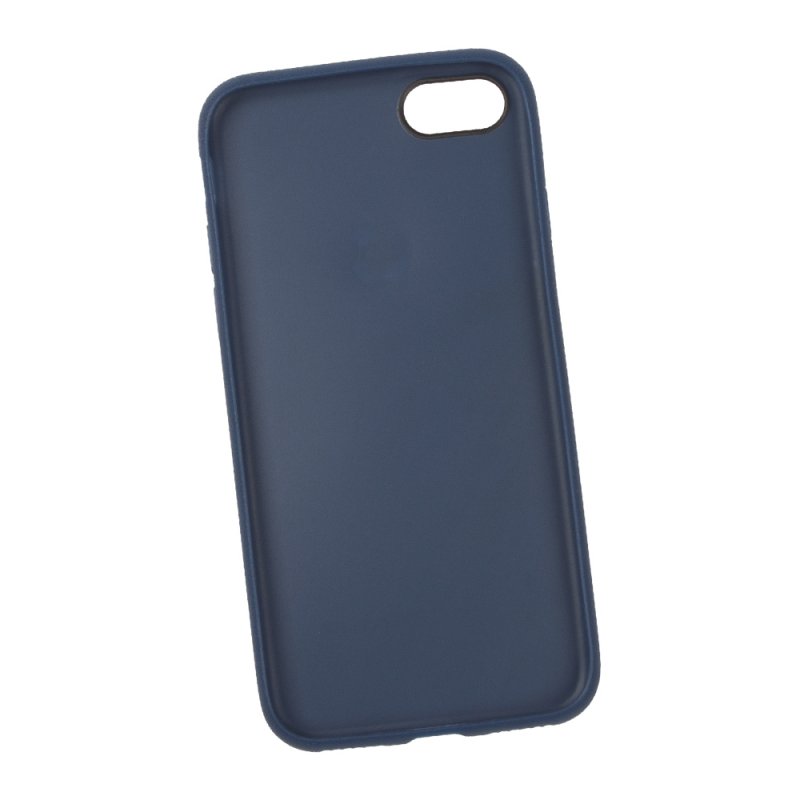 Защитная крышка для iPhone SE 2/8/7 Leather TPU Case (синяя)