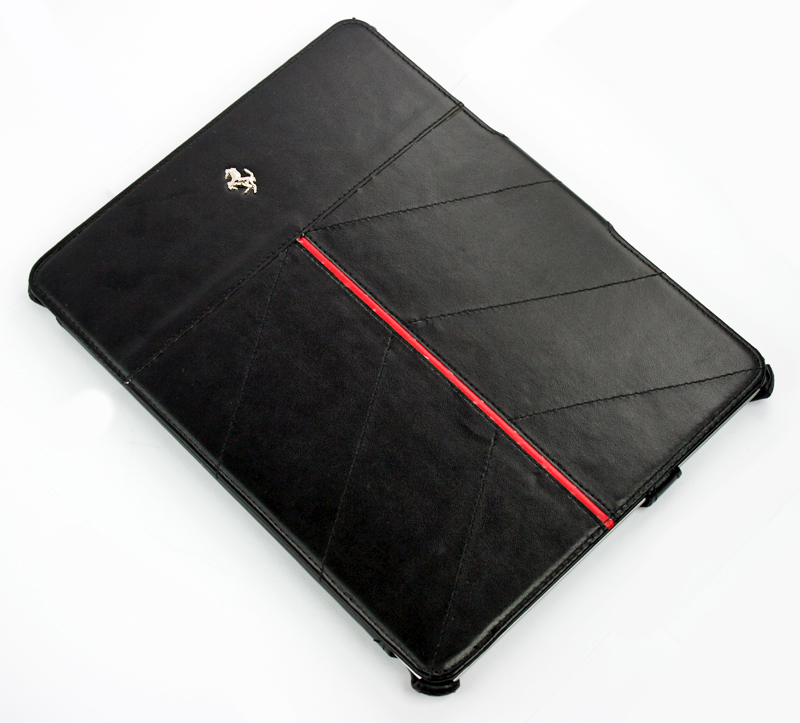 Чехол/книжка для iPad 2/3/4 "Ferrari" раскладной кожаный (черный)