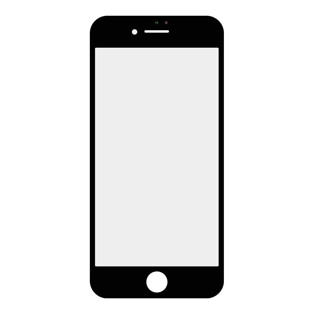 Стекло в сборе с рамкой для iPhone 7 (черный)