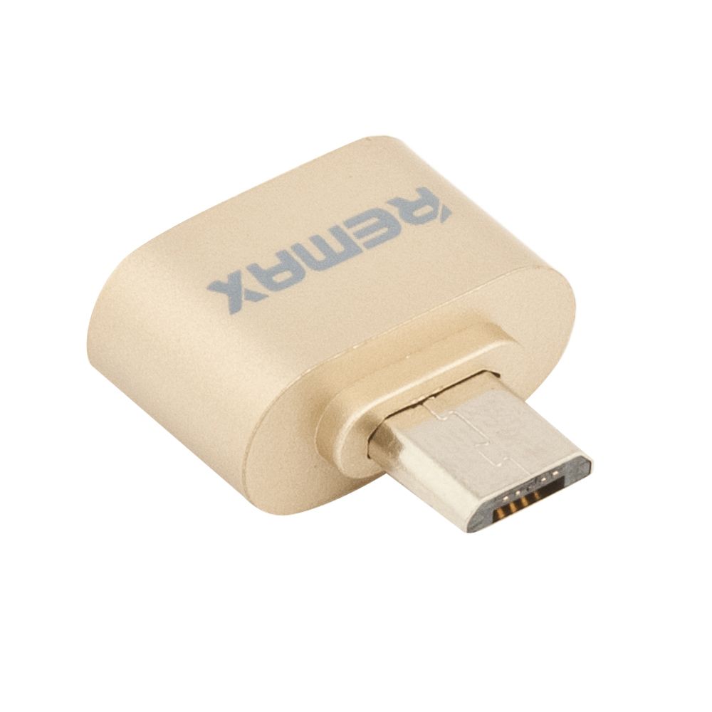 OTG адаптер REMAX RA-OTG MicroUSB на USB (золотой)
