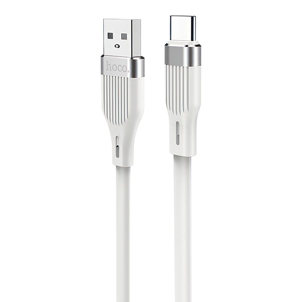 USB кабель HOCO U72 Forest Type-C, 3А, 1.2м, силикон (белый)
