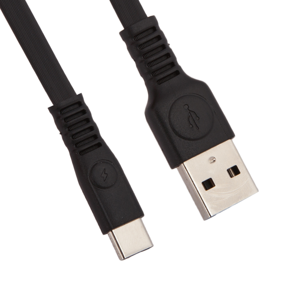USB кабель WK WDC-066 Flushing Type-C, 1м, TPE (черный)