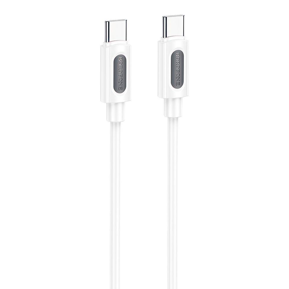 USB-C кабель BOROFONE BX114 Structure Type-C, 3А, 60W, 1м, силикон (белый)